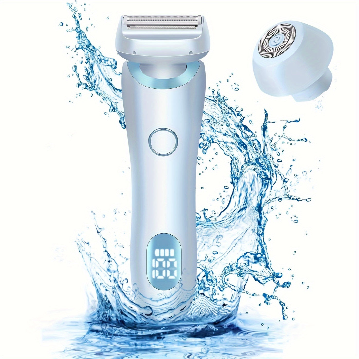 2in1 Electric Shaver for Women Rechargeable Cordless Wet Dry Detachable Head Gift