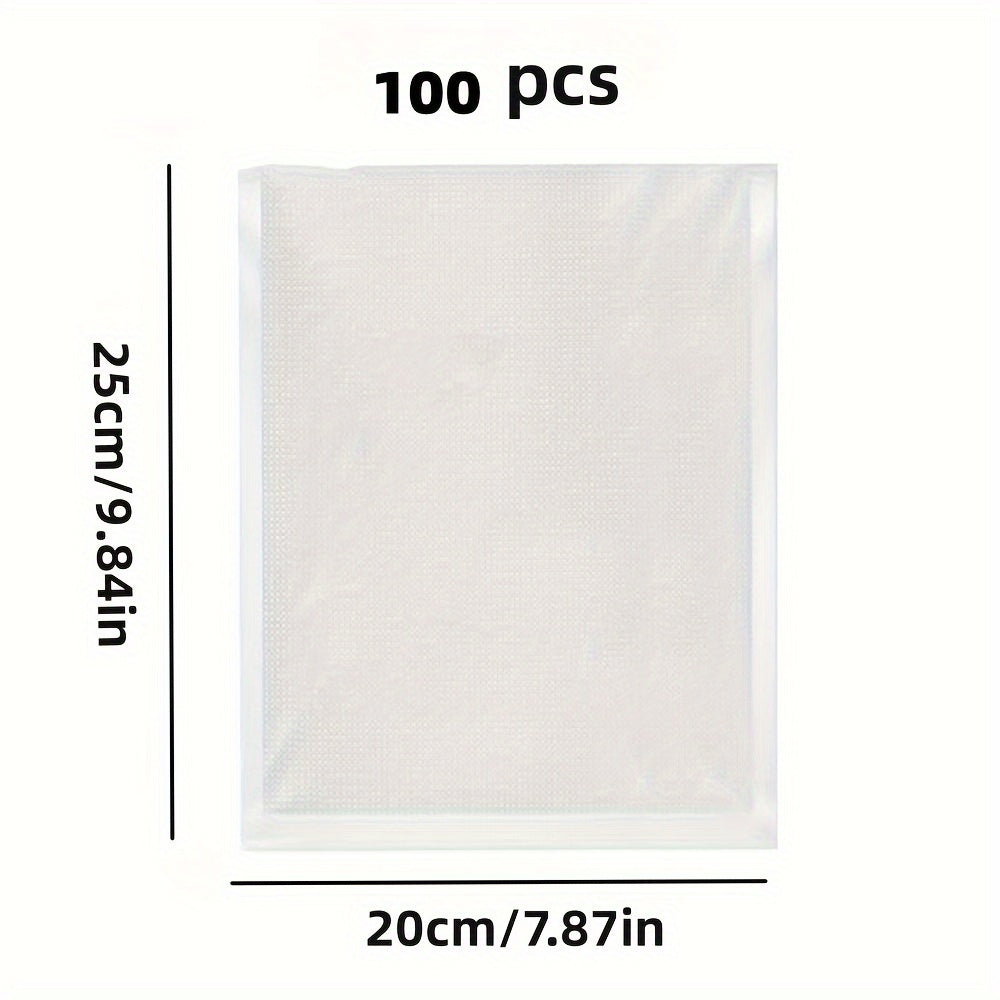 Пищевые вакуумные пакеты 24,99 см x 19,99 см для запайки и сохранения продуктов