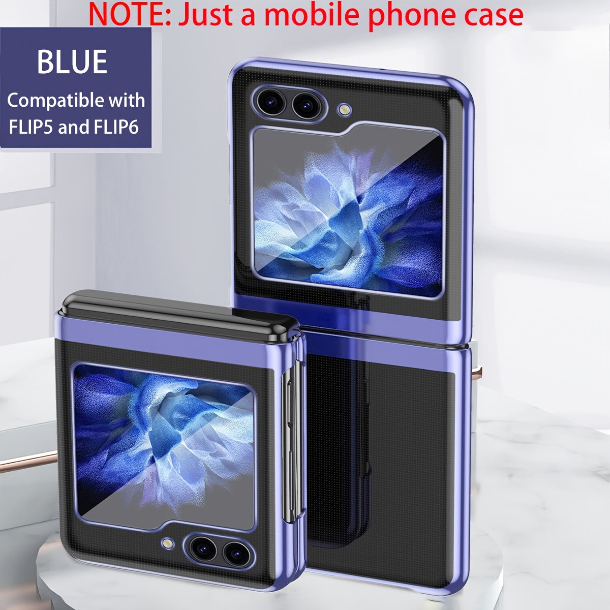 Electroplated Transparent Folding Phone Case for Samsung Galaxy Z Flip Series