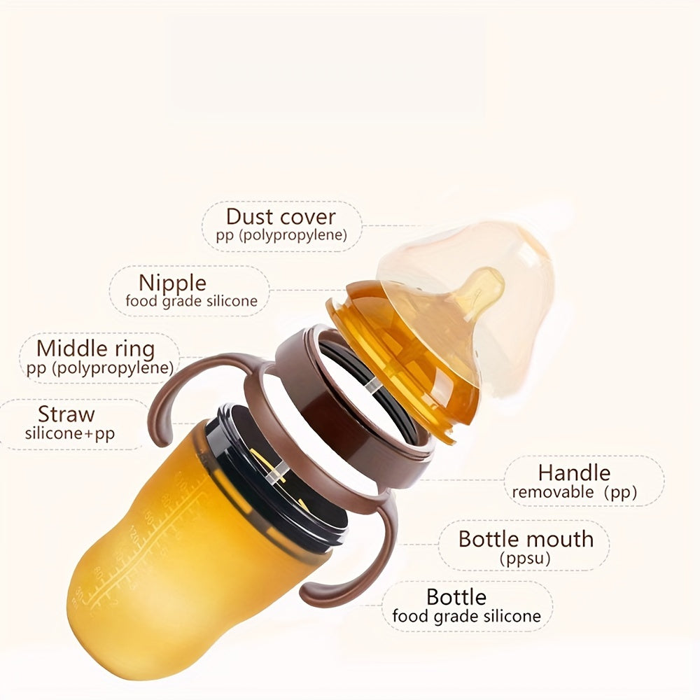 Baby Bottle for Babies 0-36 Months BPA-Free Silicone 150ml 240ml Soft Bite-Resistant