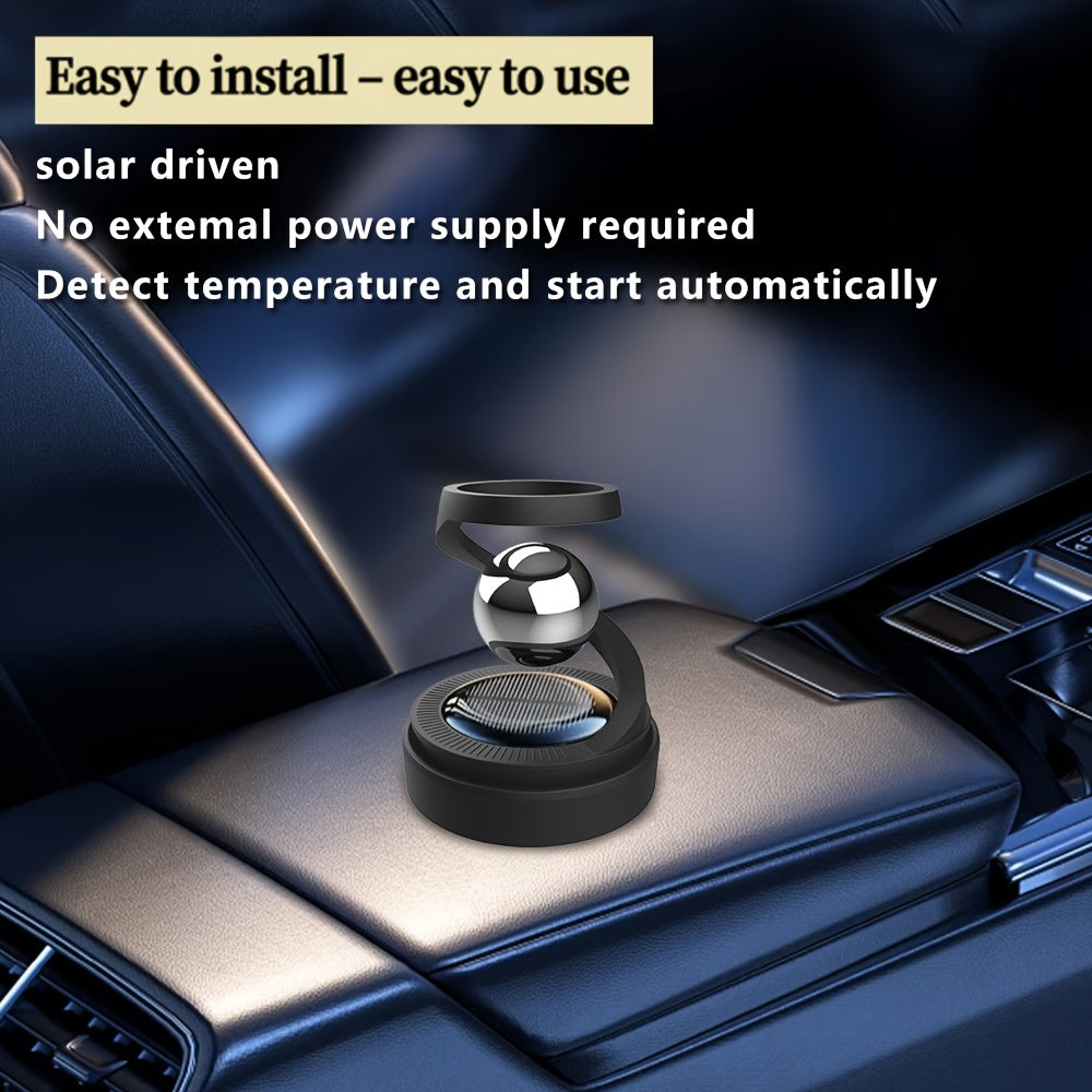 Solar-Powered Car Aromatherapy Diffuser Rotates Long-Lasting Fragrance Interior Accessory