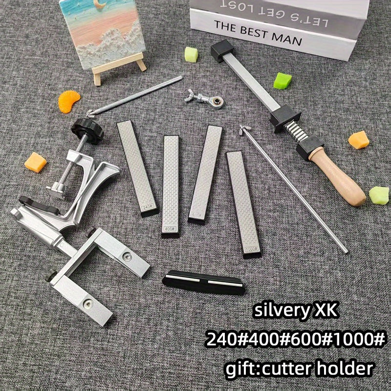 Fixed angle knife sharpener with diamond stone grinder for high-quality sharpening