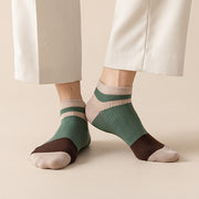 Men's Cotton Low Cut Socks Set of 5 Breathable Odor Control Sweat Absorbing for Spring Summer