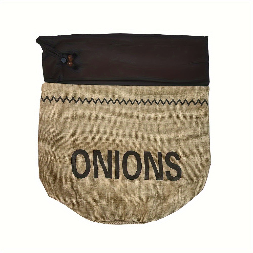 Brown Jute Burlap Storage Bag Rectangular Organizer for Vegetables and Bread