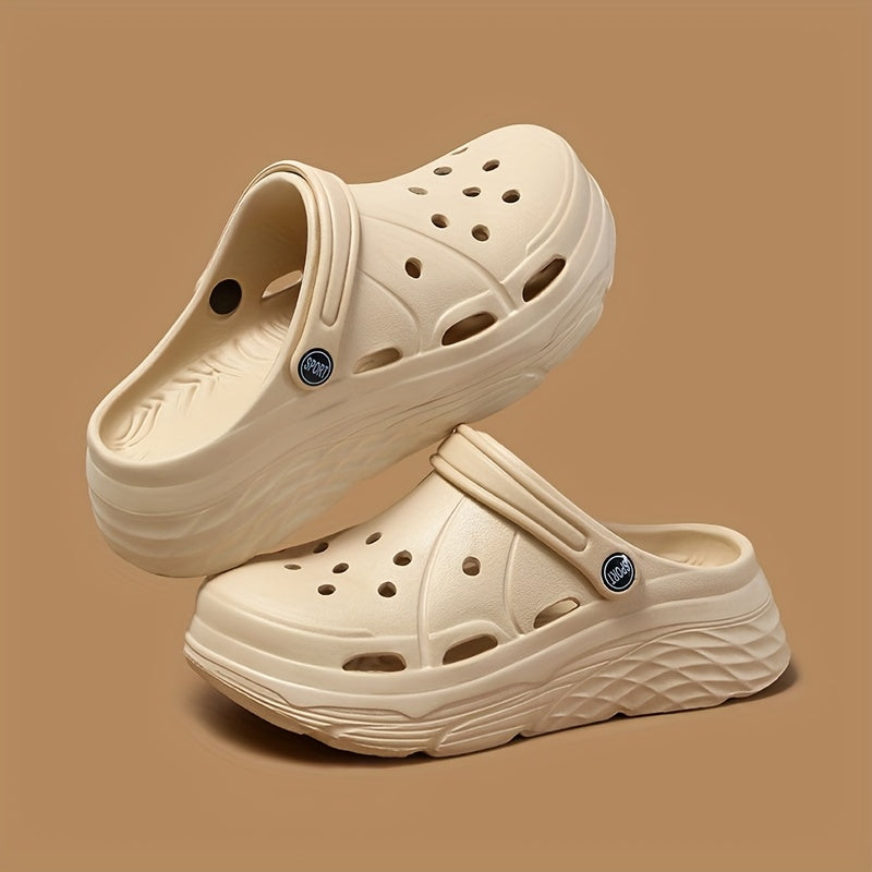 Women's EVA Clogs with Thick Sole, Breathable Ventilation, Black