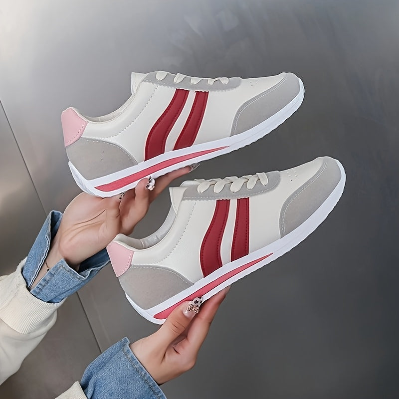 Women’s Lightweight Low-Top Sneakers Breathable Fabric Casual Athletic Shoes