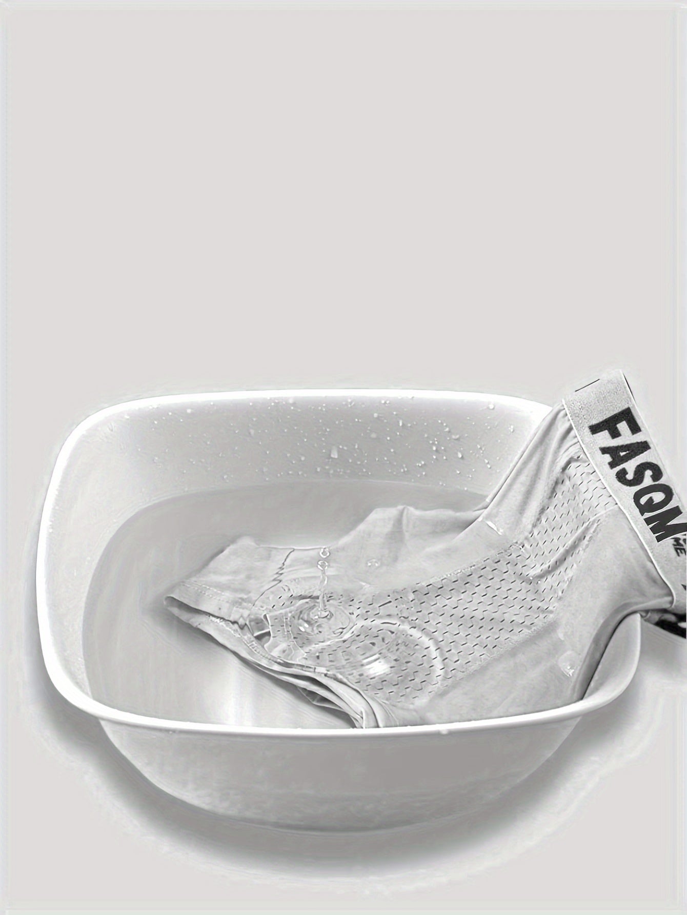 Men's Breathable Mesh Boxer Briefs Polyester Spandex Alphabet Print Contrast Mesh Sky Blue Black Gray