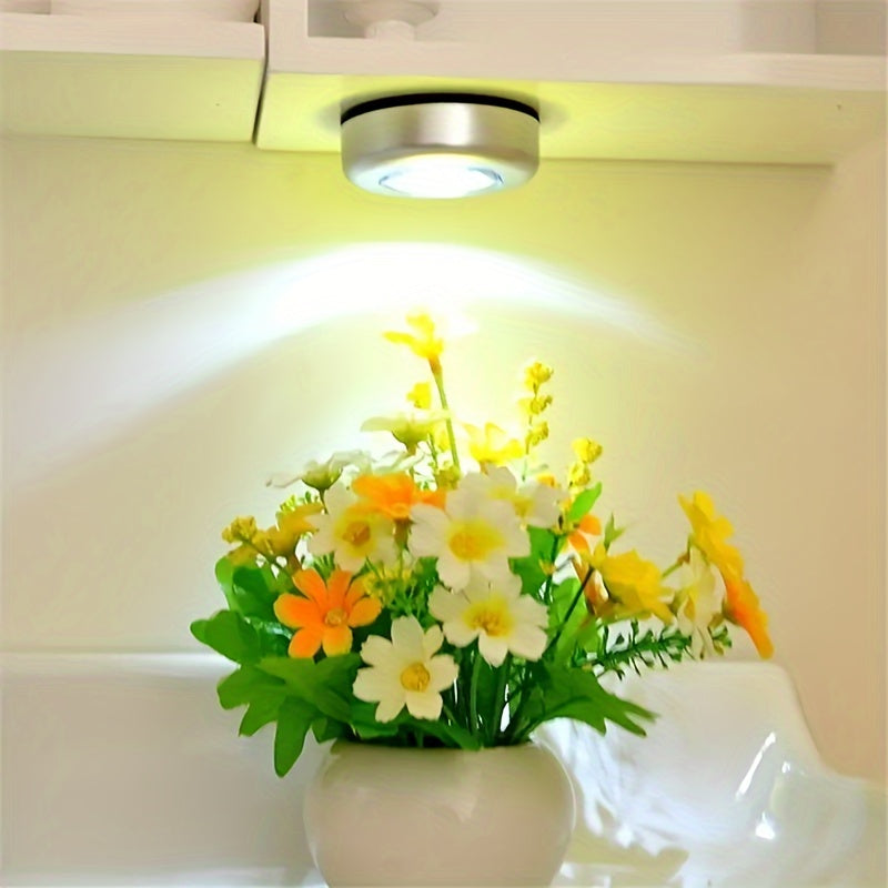 Smart LED Touch Sensor Night Light Cordless Battery-Powered Stick-On Cabinet Light for Kitchen Bathroom Bedroom
