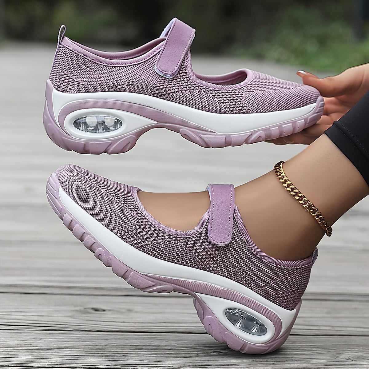 Women's Mesh Wedge Sneakers Breathable Cushion Walking Shoes Plus Size