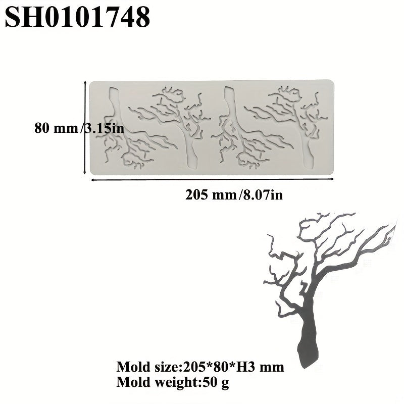 Molde de silicona para chocolate con forma de encaje, pez óseo 3D, decoración de comida