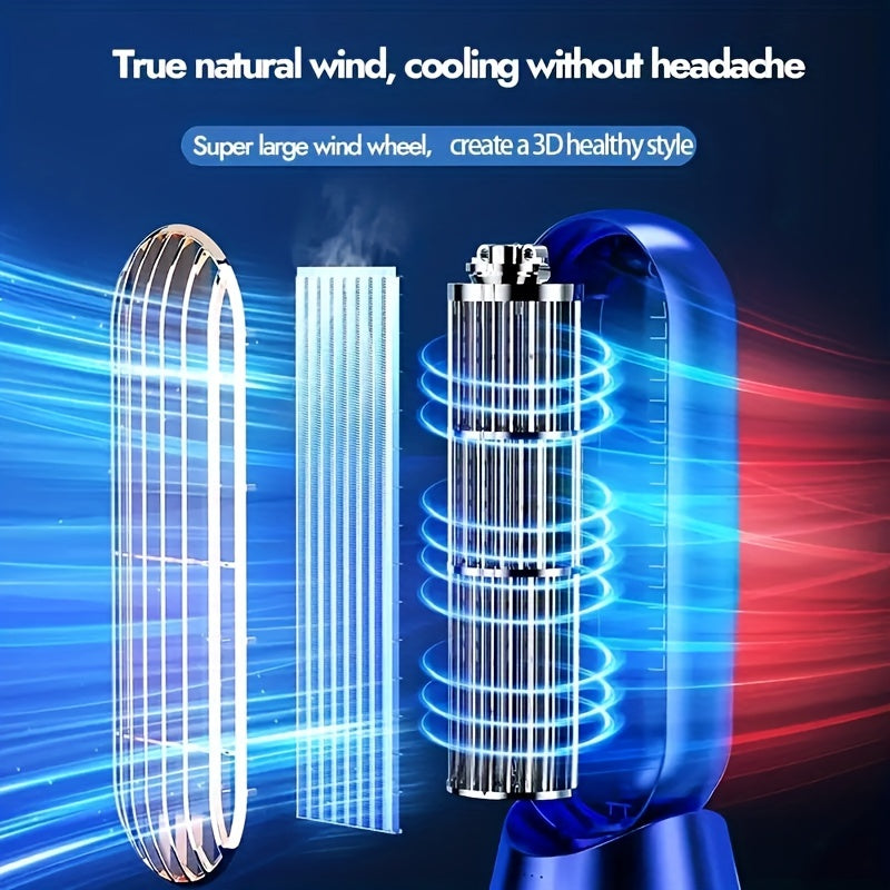 Portable Air Conditioner Fan with 5-Speed Cooling Rechargeable Battery for Home Office Travel Camping