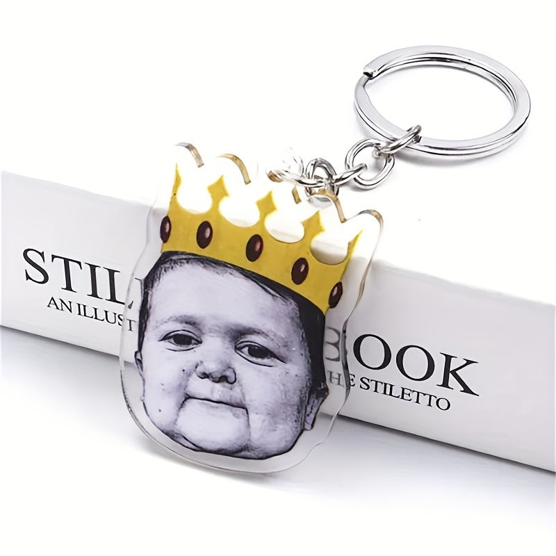 Meme Acrylic Keychain Mini Khabib Hasby Figure Bag Pendant Gift Set