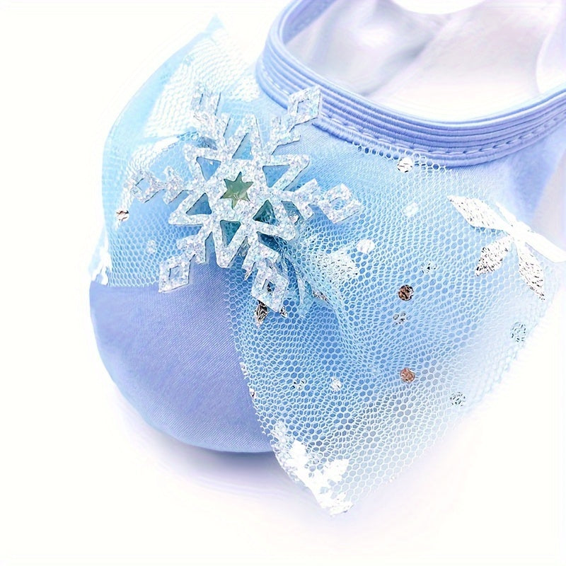 Girls Dance Shoes Non-Slip Canvas with Elastic Band for Performance