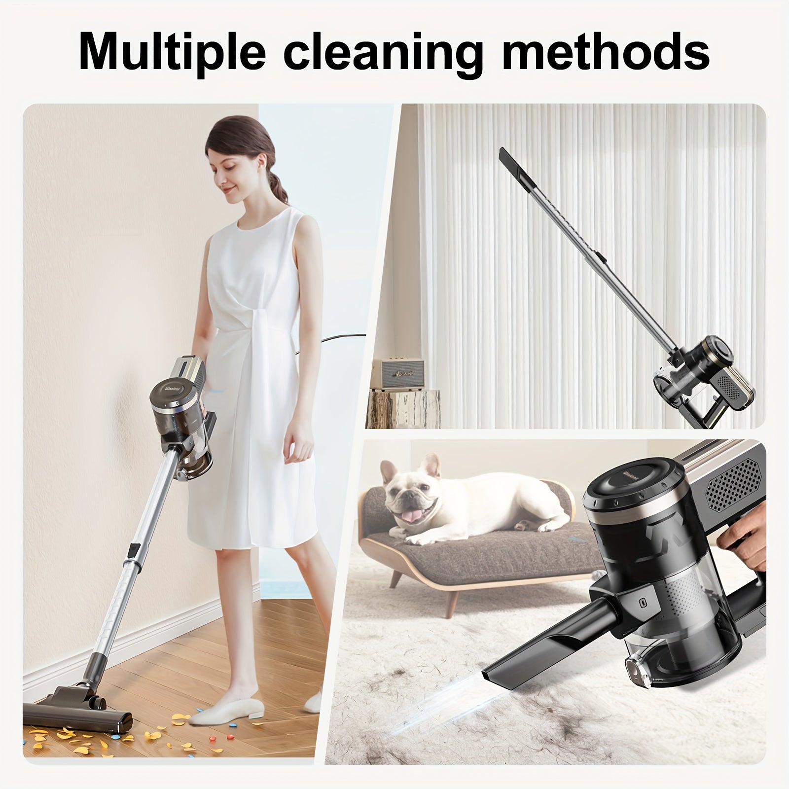 Corded Upright Vacuum Cleaner with 600W Power and 18KPa Suction