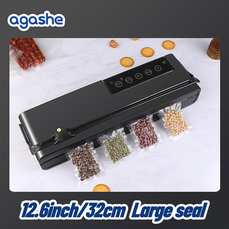 Máquina selladora automática de vacío con cortador de 32cm de ancho máximo de sellado para conservación de alimentos