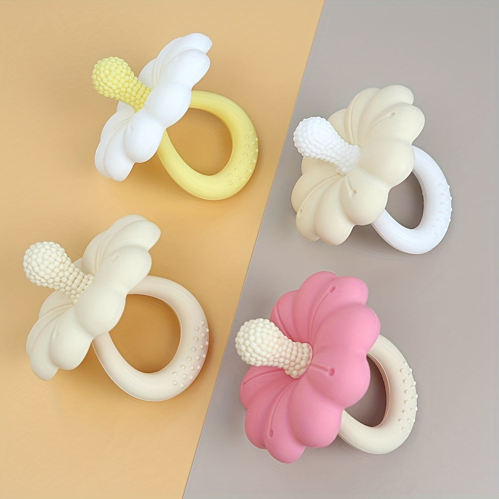 Baby Teething Toy Flower-Shaped Silicone Teether for Infants and Toddlers