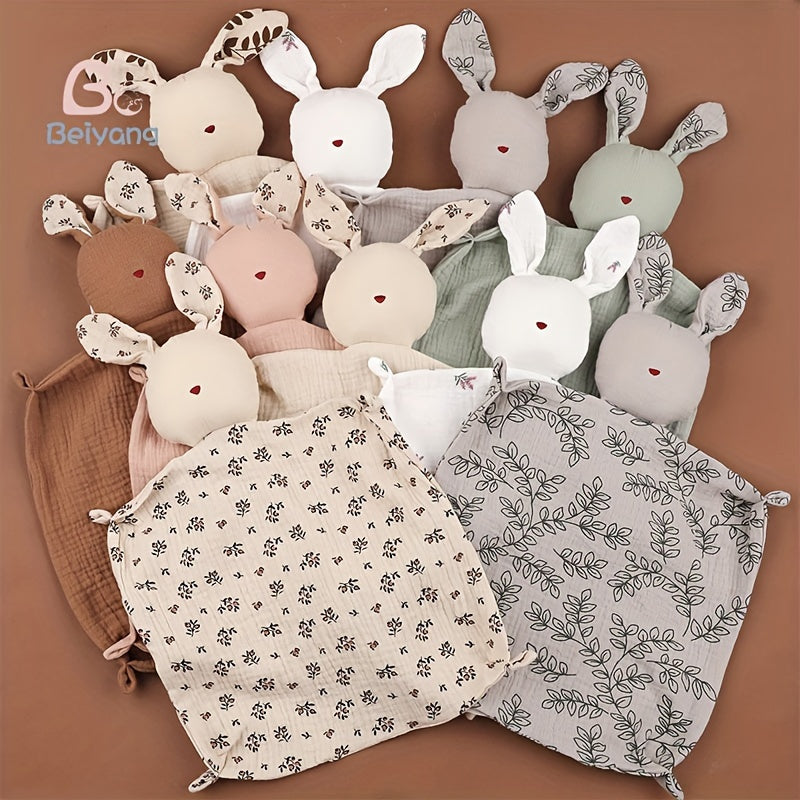 Baby Security Blanket Organic Cotton Floral Pattern Soft and Gentle for Nursery and Home Use
