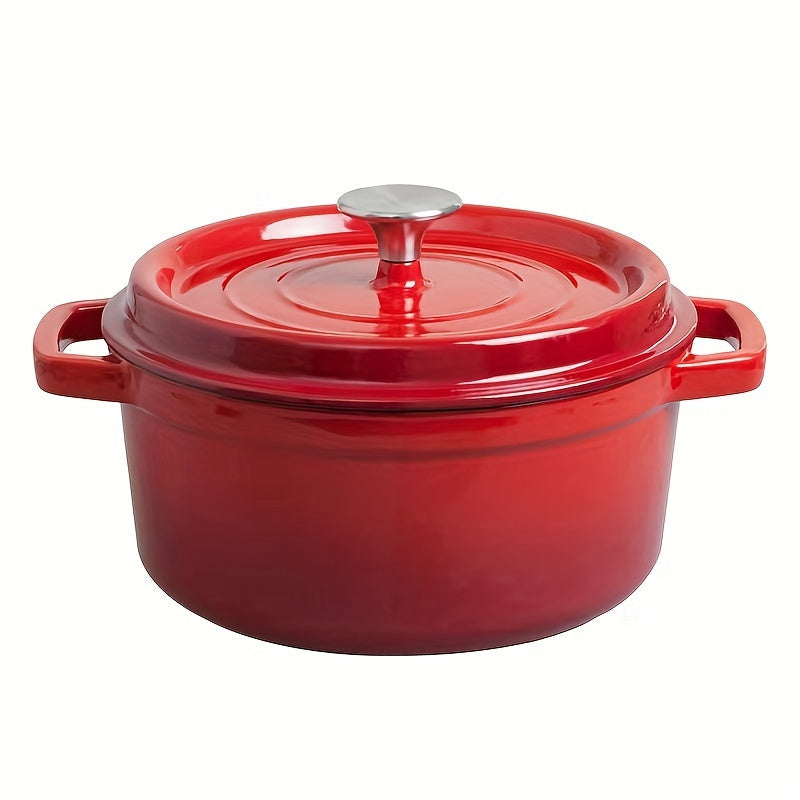 Enamelled Cast Iron Dutch Oven 18cm Double Handle Oven Stovetop Grill