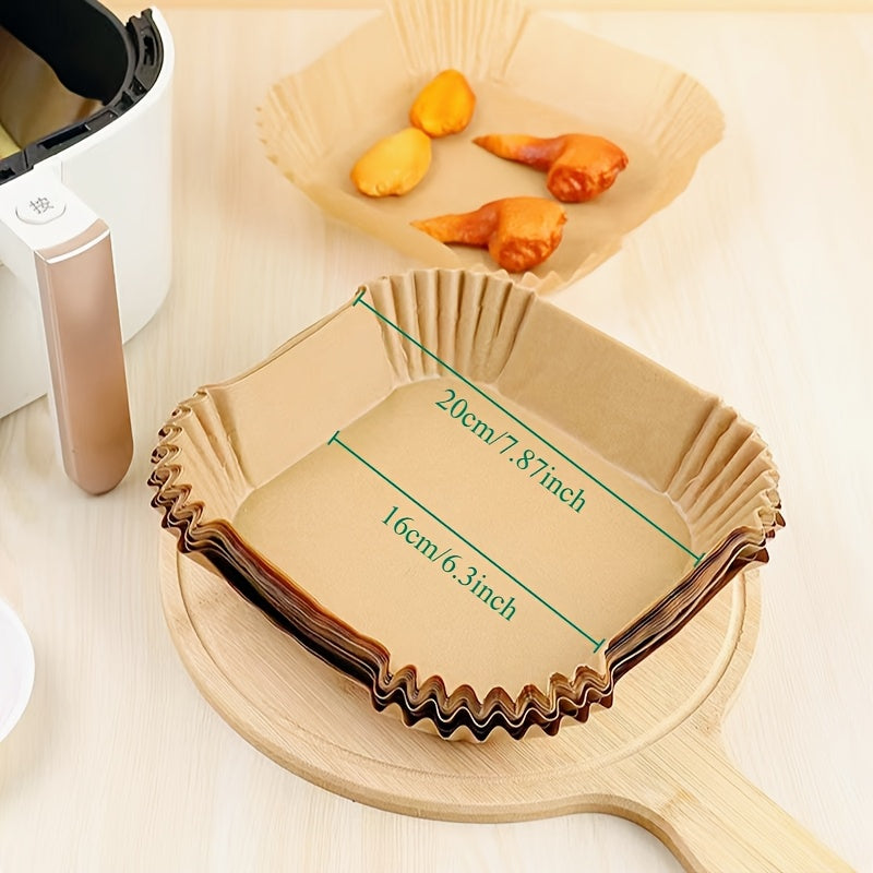 100 Pack Parchment Paper Air Fryer Liners Non-Stick Microwave Safe
