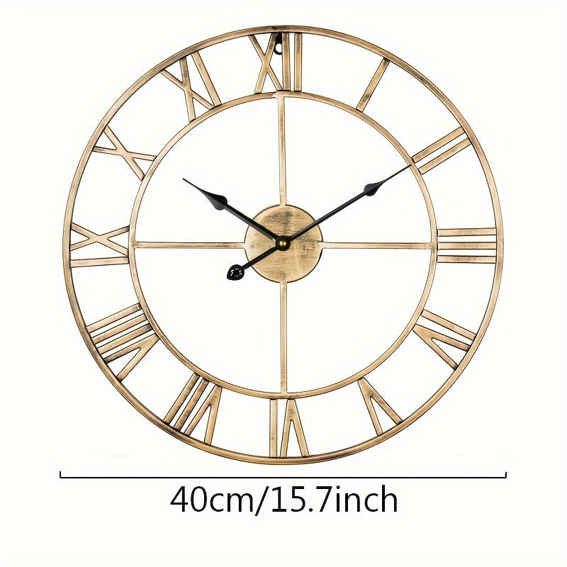 Reloj de pared de arte en hierro para decoración de sala de estar Navidad Halloween Acción de Gracias