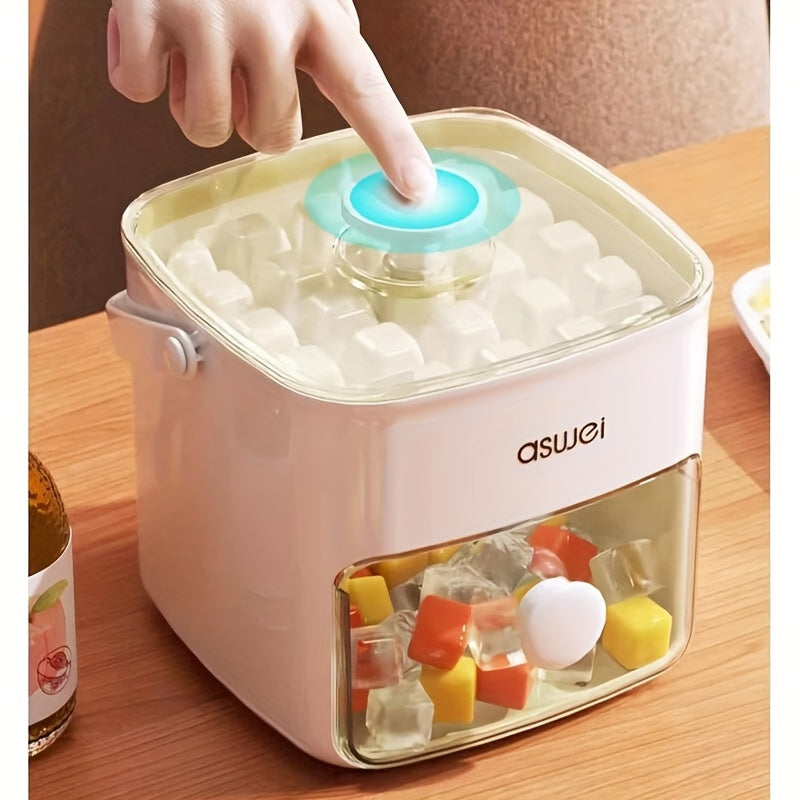 Portable 48-Grid Double-Layer Ice Maker 21L Capacity for Bar and Party Use