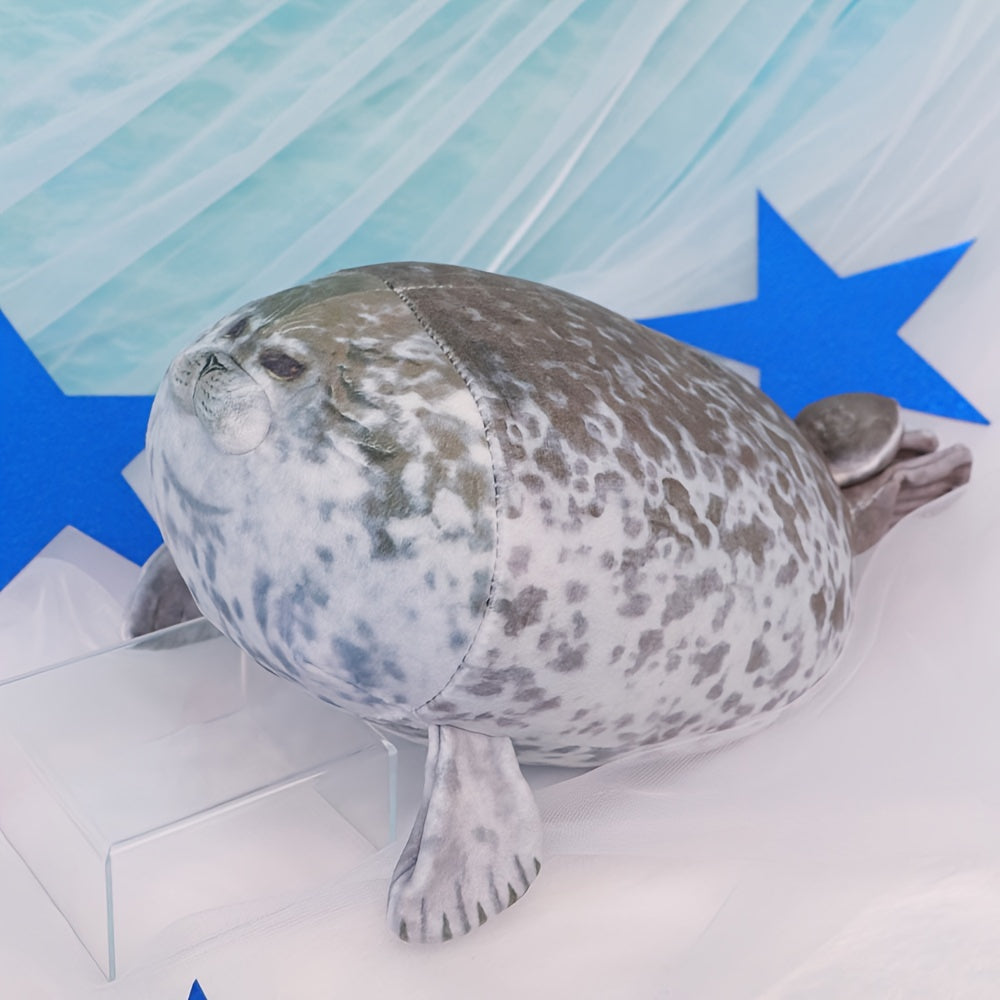 Chubby Blob Seal Plush Toy Soft Stuffed Animal Hugging Pillow Ocean Creature Cushion
