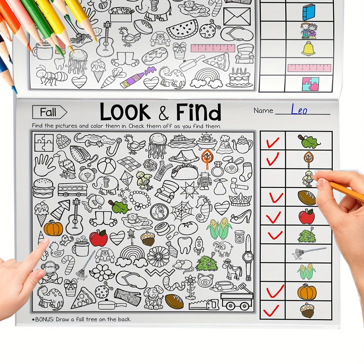 Children's Activity Book for Focus and Observation Skills with Hidden Object Puzzles