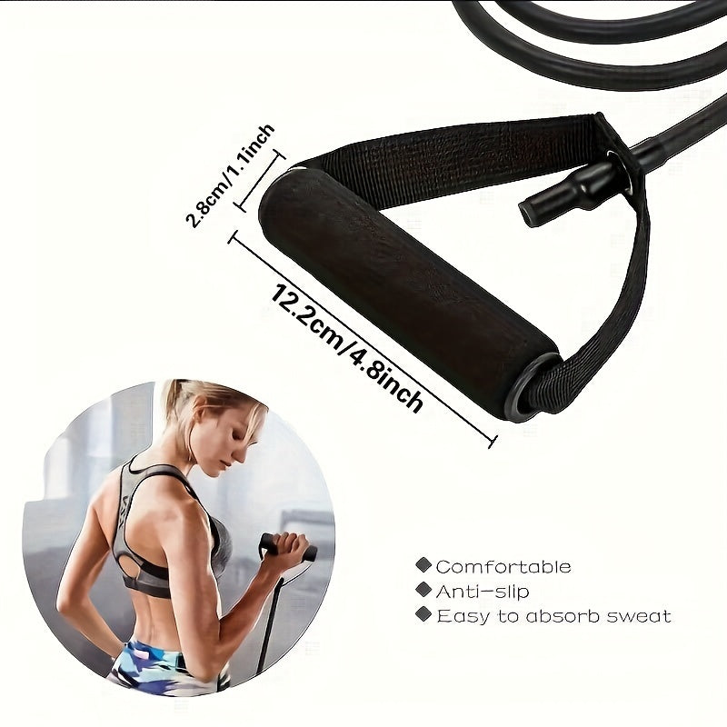 Premium TPE Resistance Band U-Shaped with Handles for Home Workouts and Strength Training in Red Green Black
