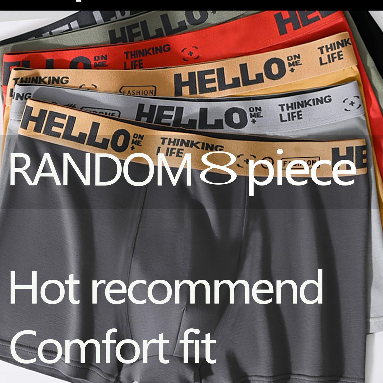 Men's Cotton Boxer Briefs Breathable Stretch Shorts Geometric Pattern Casual Underwear