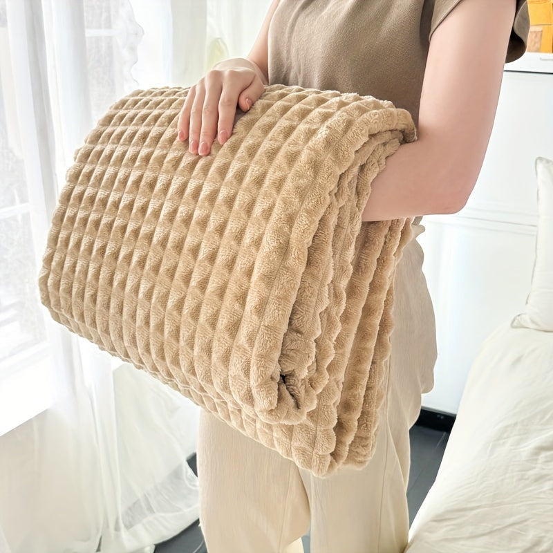 Flannel Sofa Blanket Cozy Warm Throw in Multiple Colors