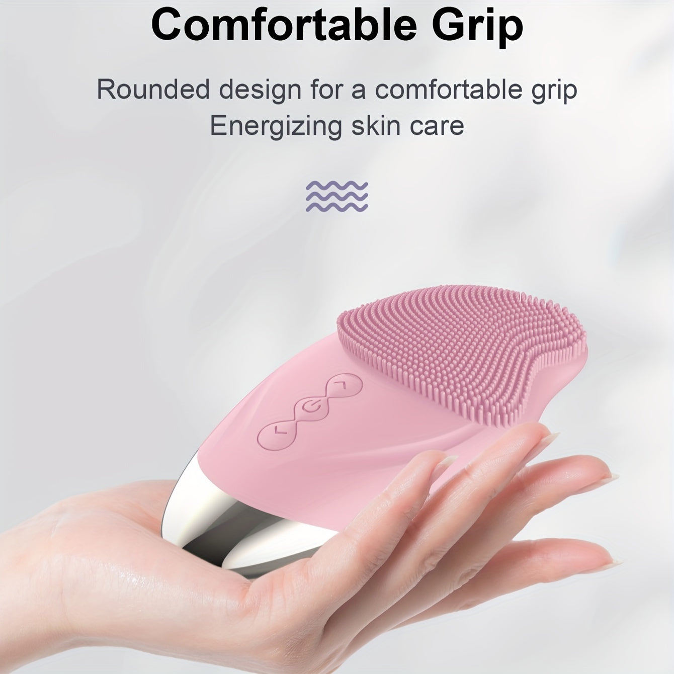 Electric Facial Cleansing Brush with Heated Eye Massage Portable Silicone Face Cleaner USB Rechargeable Deep Exfoliation Blackhead Removal for Men Women