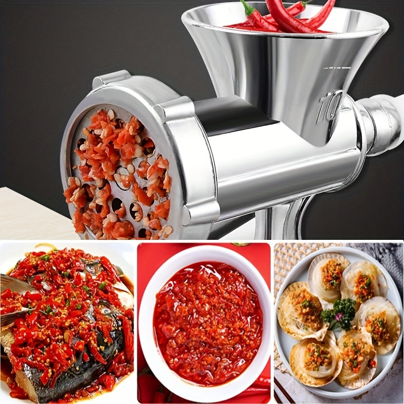 Stainless Steel qo'lda go'sht maydalagich, stolga mahkamlangan, maydalangan go'sht va sabzavotlar uchun