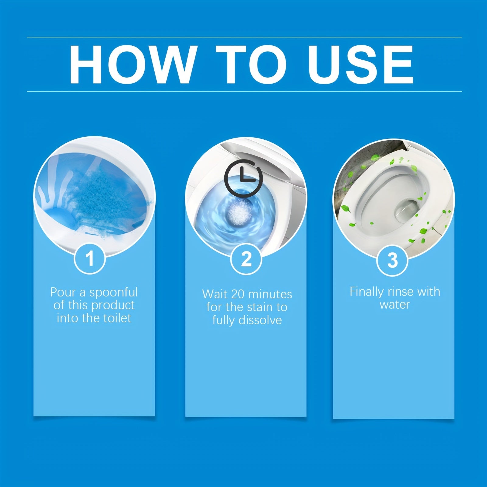 Advanced Foam Toilet Cleaner Descaling Stain & Odor Removal Deodorizer