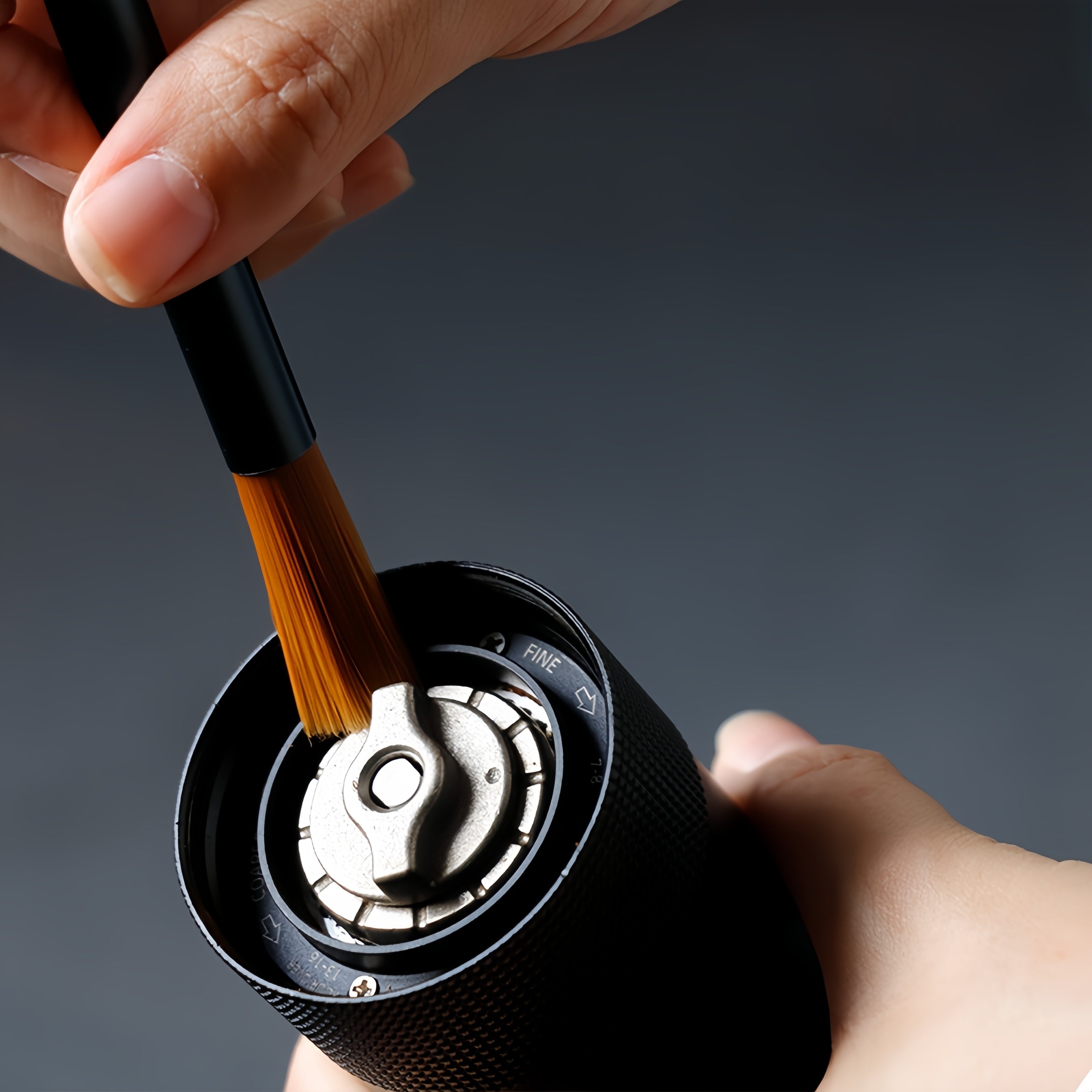 Coffee Grinder Cleaning Brush Double-Headed Soft Bristle Hand-Cranked Tool