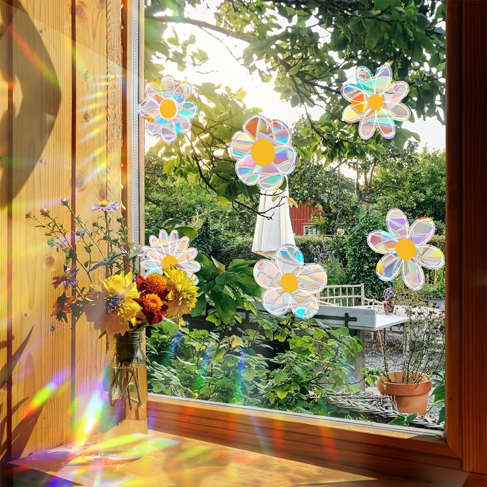 Rainbow Prism Window Decor Set of 10 Suncatcher Clings Reusable Vinyl Stickers