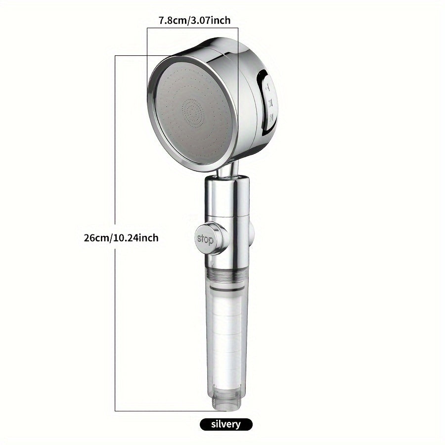 Uch tezlikda sozlanadigan bosimli uy dush uchun booster filtr dush boshligi, burchakni sozlash mumkin va hammom aksessuarlari kiritilgan.