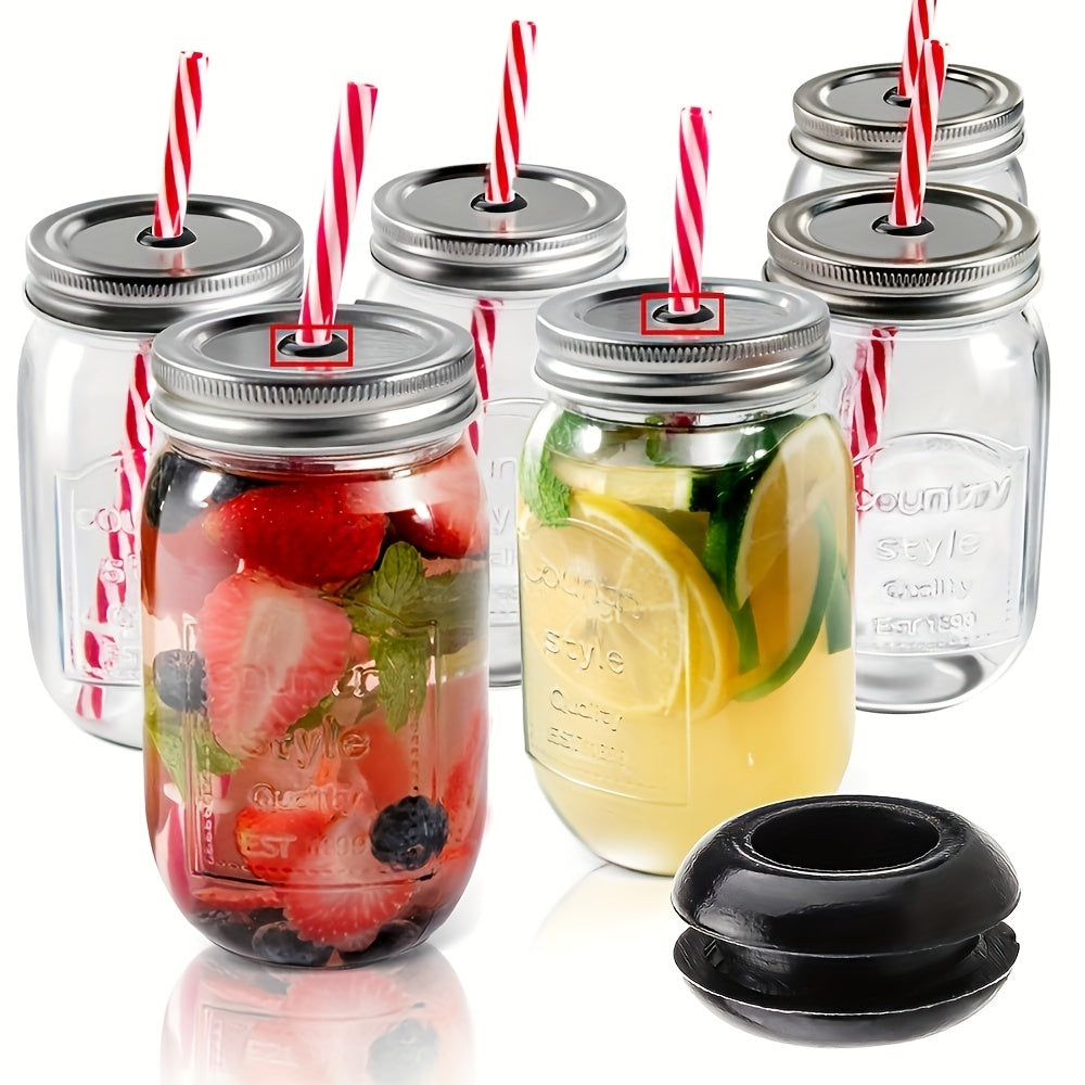 10-Pack Black Silicone Airlock Gaskets for Fermentation Mason Jars