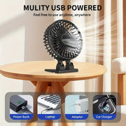 Ventilador USB portátil mini 3 velocidades operación silenciosa viaje oficina dormitorio