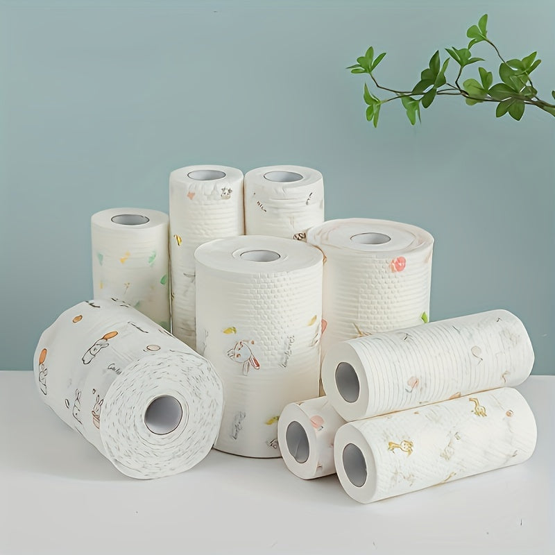 Qayta ishlatiladigan to'qilmagan mato salfetkalar, 200 dona, oshxona va hammomni tozalash uchun