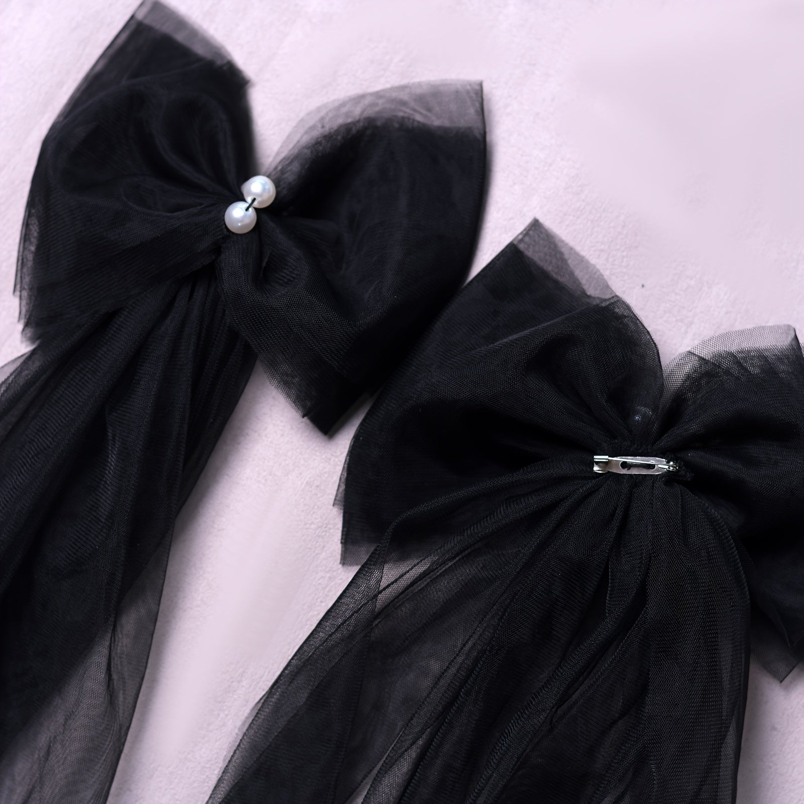 Black Tulle Shawl with Princess Bow Detachable Bridal Party Dress Accessory