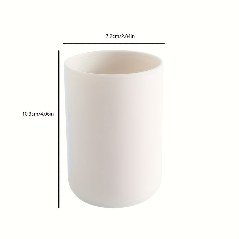 Multi-Purpose Bathroom Drinkware Set Solid Color Tumbler Mug for Toothbrush and Mouthwash