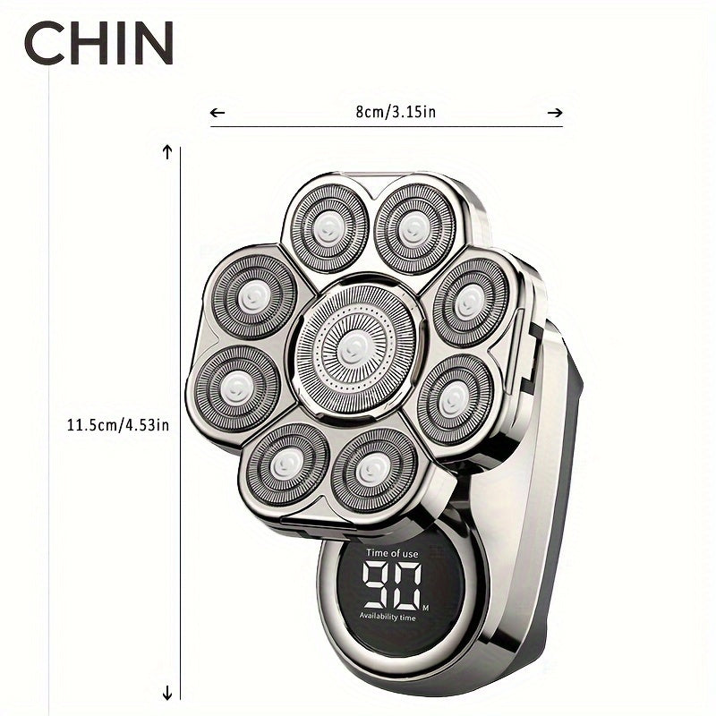 Ultimate 9D Electric Shaver for Men 5-in-1 Grooming Kit LED Display USB Rechargeable Wet Dry Use Long Battery Life Stainless Steel Blades