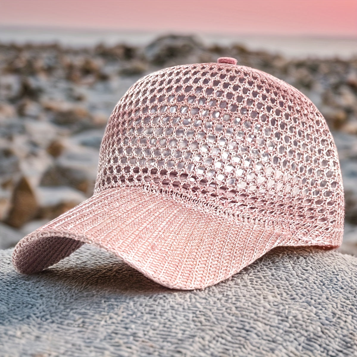 Unisex Mesh Baseball Cap Adjustable Stretch Fit Sun Hat Outdoor Ventilated