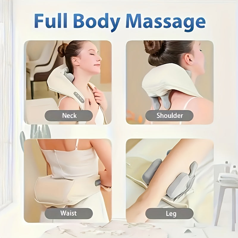 Multifunctional Hot Compress Massage Shawl USB Rechargeable for Neck Shoulder Back Waist