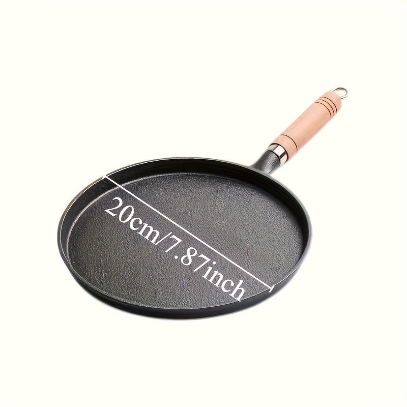 Cast Iron Skillet 19.99cm Non-Stick Durable for Omelets Vegetables and Shrimp
