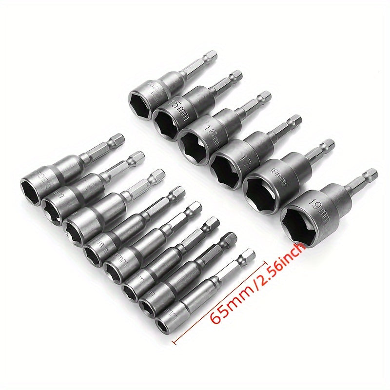 14pcs Magnetic Hex Shank Screwdriver Socket Set with Extension Adapter Steel