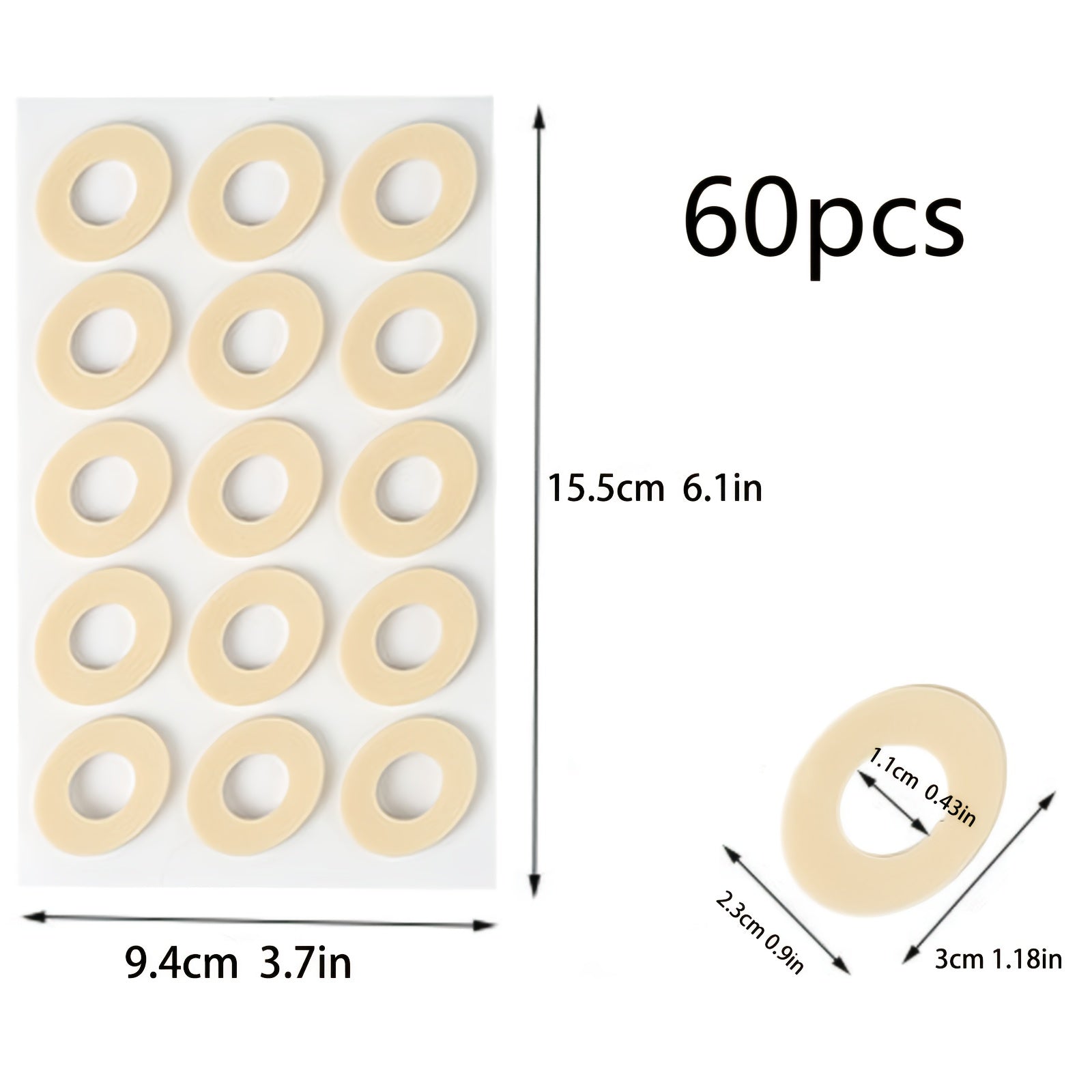 Unisex Latex Callus Foot Pads Set 60/90/150pcs for Heel Care Hiking