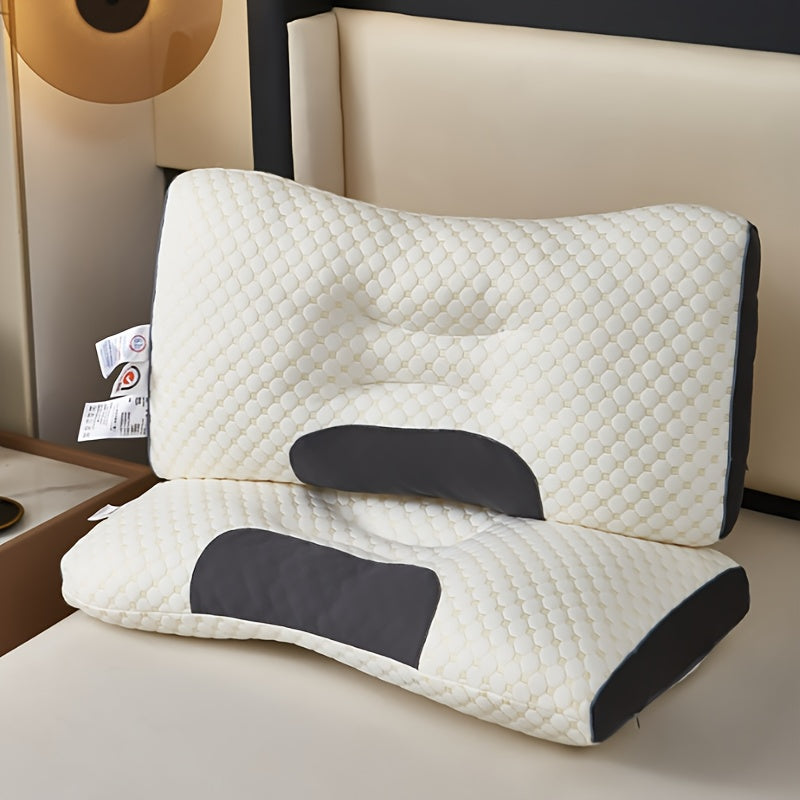 2 шт. Вязаные массажные подушки для шеи, предлагающие регулируемую эргономичную поддержку с высококачественным, не сжимающимся сердечником для комфортного сна.