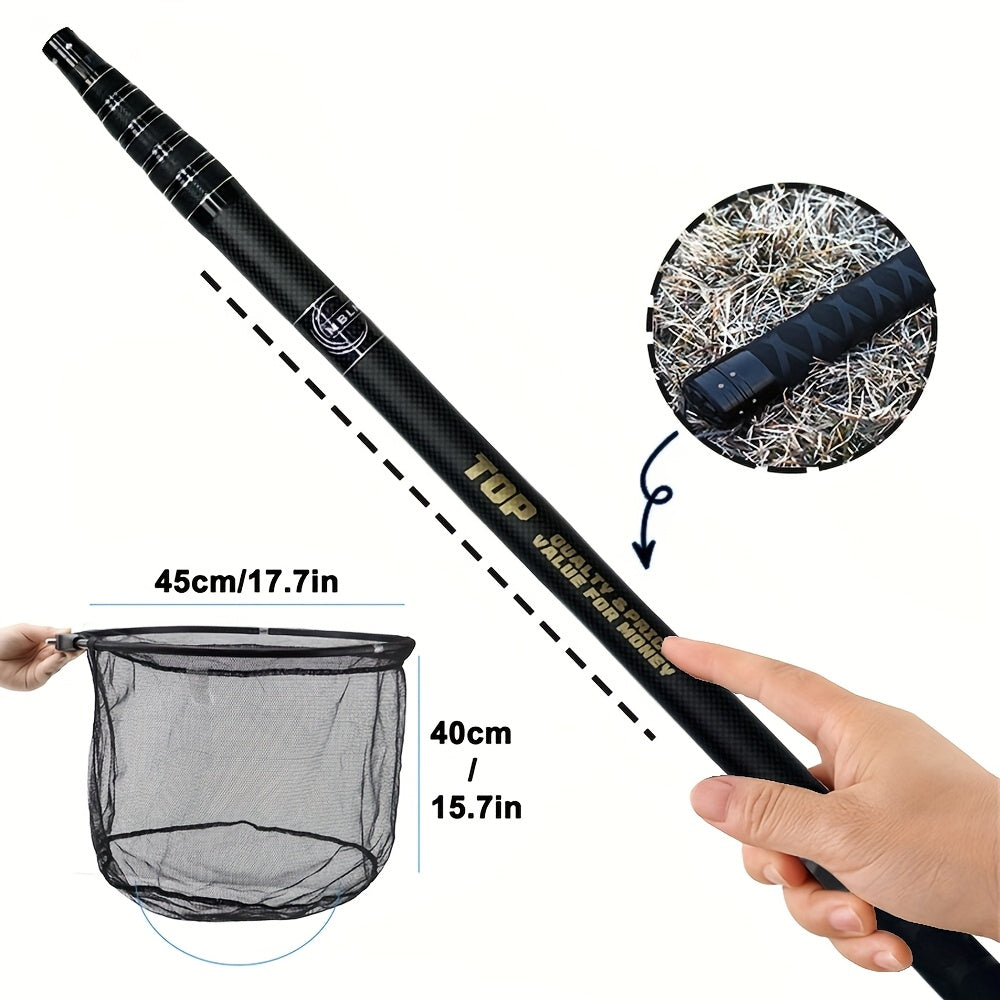 Telescopic Portable Fishing Net Set with Anti-Slip Handle and Nylon Mesh