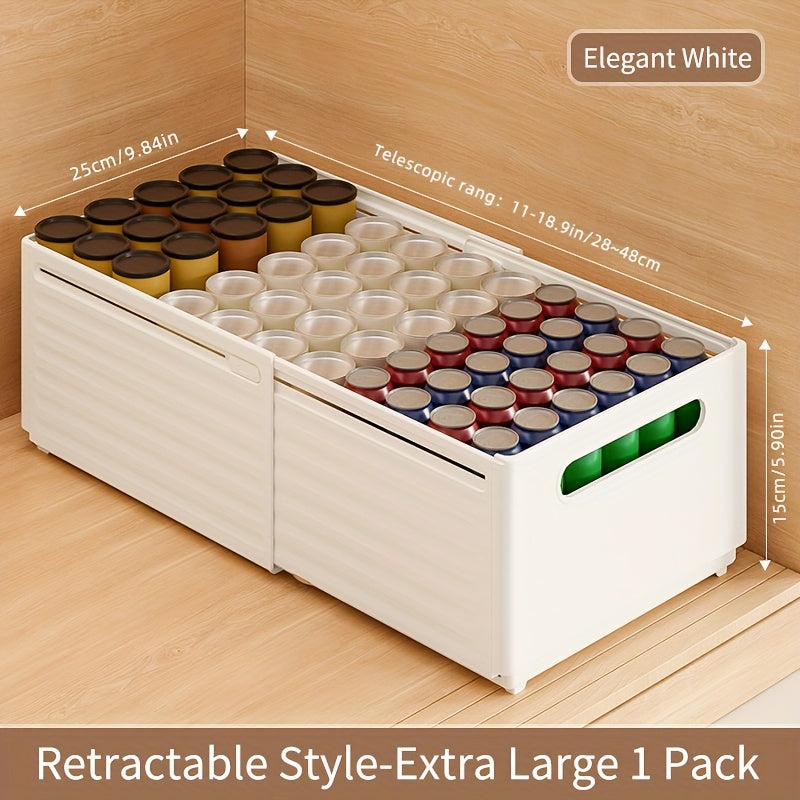 Caja de almacenamiento de ropa expandible con recipiente de plástico retráctil para cocina, dormitorio, baño y oficina